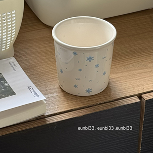 拥抱冬日~ 雪花陶瓷杯350ml咖啡杯水杯~