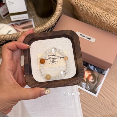 如约而至~清透猫眼石琉璃串珠手串！新中式显白玛瑙简约百搭手链