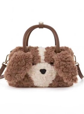 热风手提斜挎包2025年冬季新款女士小狗卡通迷你可爱女包百搭包包