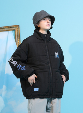 SSURPLUS联名PCMY刷漆小LOGO棉服羽绒棉潮牌加厚宽松男女情侣棉袄