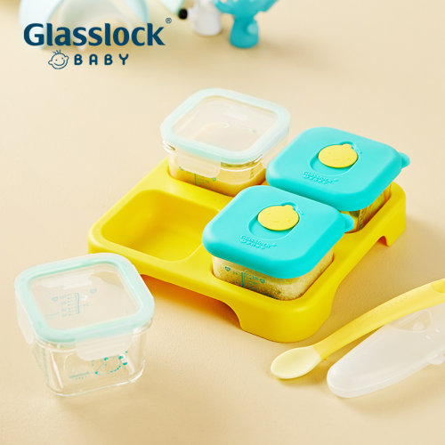 glasslock鼠年款宝宝辅食盒套装