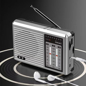 收音迷你便携式 32多波段收音机手动指针式 半导体 破冰者L 辉邦