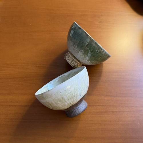 《蔓心》 高脚奶绿色米饭碗