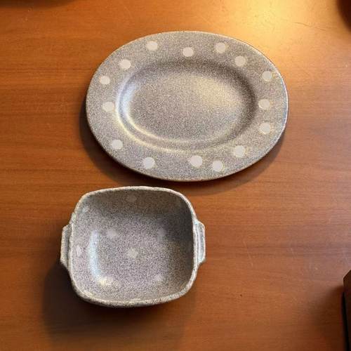 不饰平盘陶异形田园元素