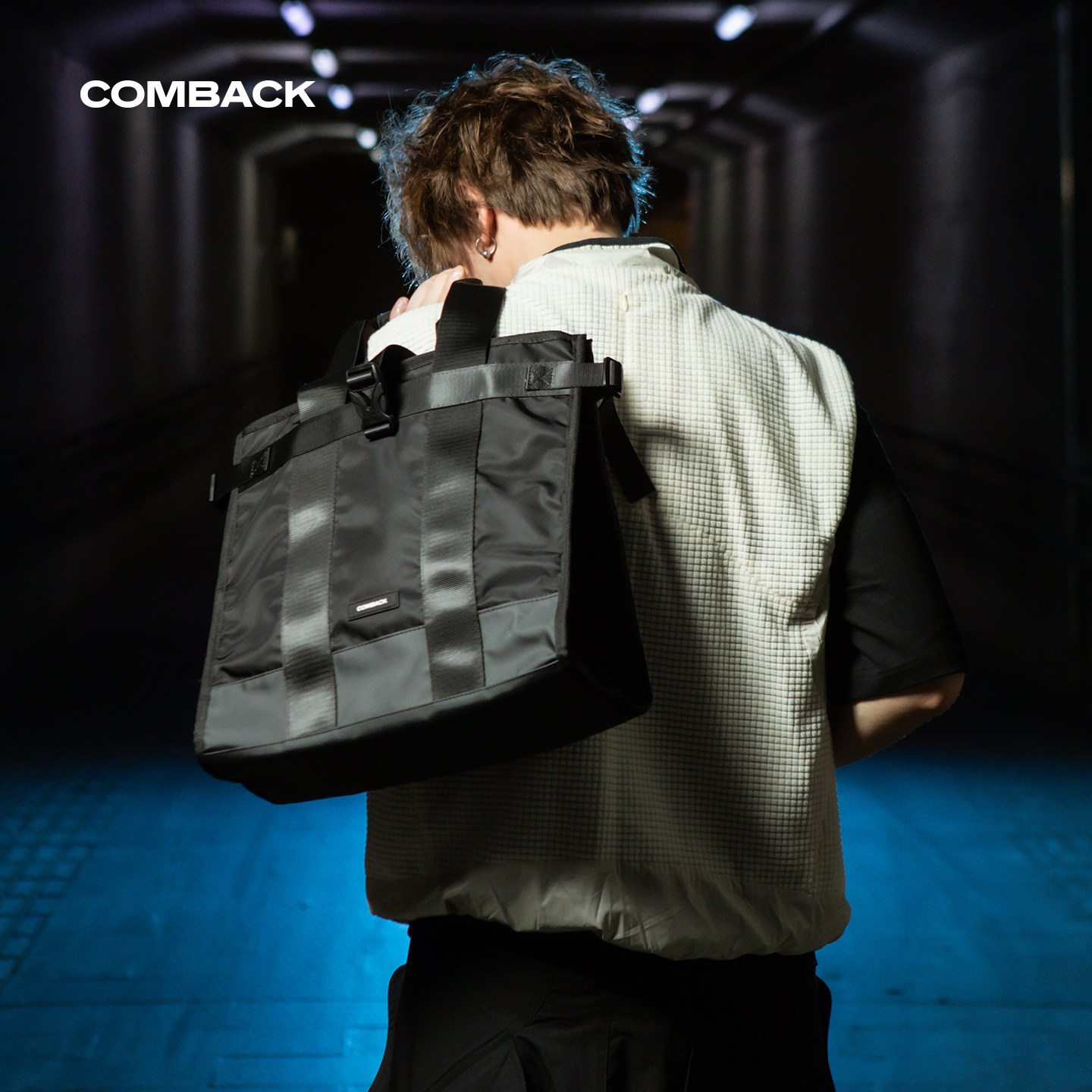 COMBACK潮流托特包男通勤百搭手提包电脑包潮牌
