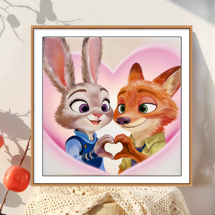 疯狂动物城十字绣2026新款满绣33色客厅卧室卡通动漫现代新手简单