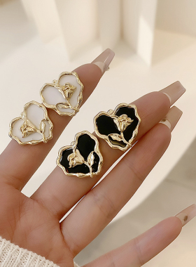 凯金源复古小众设计玫瑰花耳夹