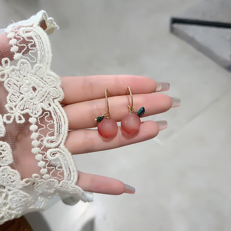 粉色水蜜桃耳环2021年秋季新款ins风设计感小众耳钉可爱甜美耳夹,饰品/流行首饰/时尚饰品新,耳钉,淘宝优惠券,粉丝福利购,淘宝优惠卷