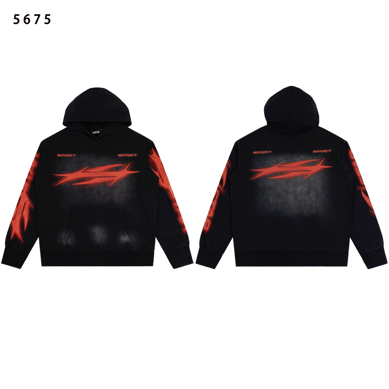 复古潮牌泥印字母洗水做旧欧美小众ins高街毛圈休闲连帽卫衣帽衫