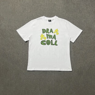 Drama Call美式潮牌趣味字母印花短袖上衣高街宽松圆领纯棉T恤衫