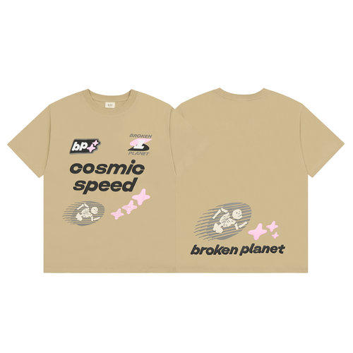 BROKEN PLANET新款发泡字母印花美式潮牌嘻哈高街纯棉圆领短袖T恤