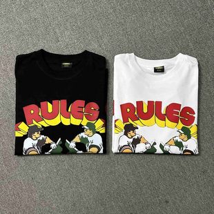 恶魔岛Corteiz修理工字母印花美潮嘻哈高街T恤衫宽松纯棉圆领短袖