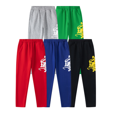 Synaworld潮牌INS欧美Cench同款字母印花长裤嘻哈高街男宽松卫裤