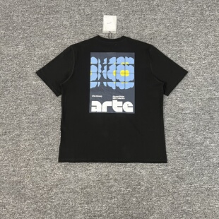 上衣潮牌INS高街百搭休闲宽松情侣T恤衫 Arte美式 花卉印花纯棉短袖