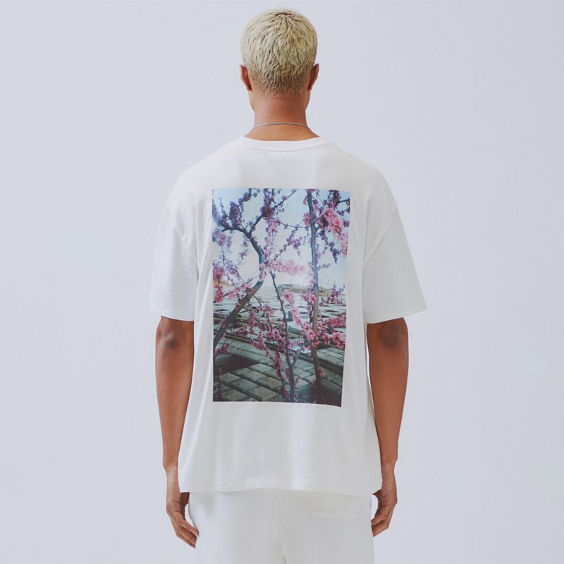 fog复线潮牌essentials夏季休闲植物花卉印花男女情侣圆领短袖t恤