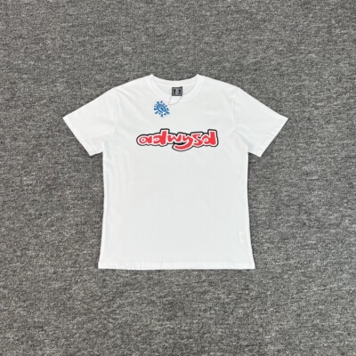 ADWYSD美式字母印花小众潮牌太阳卷高街宽松男女纯棉短袖T恤上衣