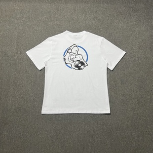 Drama Call漫画卡通印花短袖上衣美式潮牌高街男女圆领纯棉T恤衫