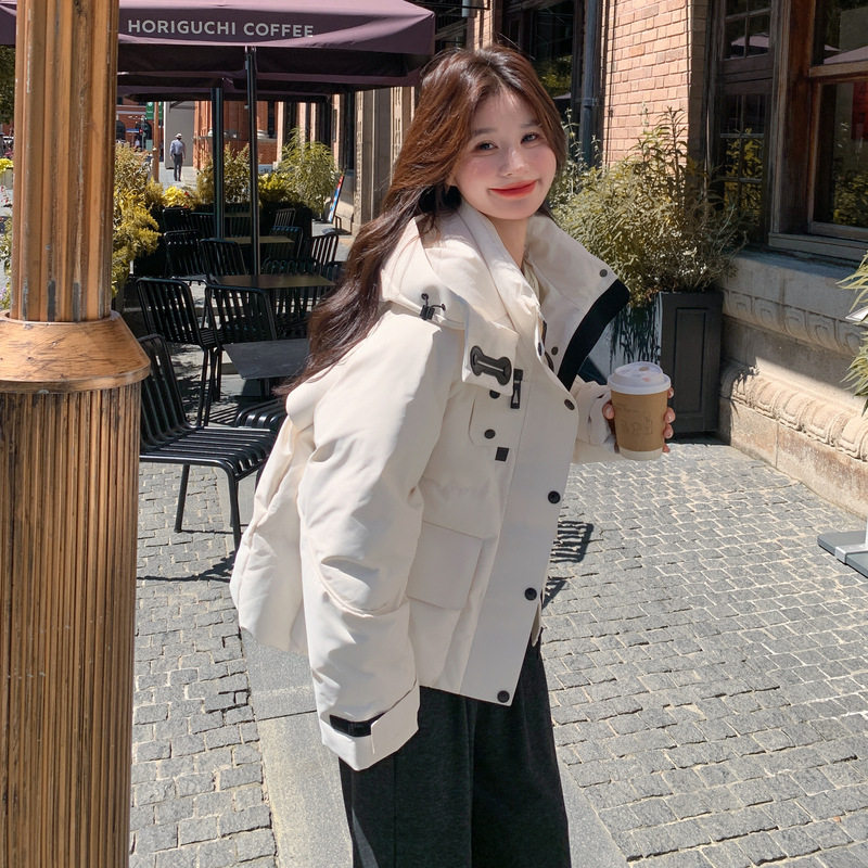 实拍短款工装羽绒服外套女秋冬2025新款白鸭绒小个子冲锋衣派克服,女装/女士精品,羽绒服,淘宝优惠券,粉丝福利购,淘宝优惠卷