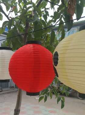 樱花祭勾玉拼色圆形户外防水灯笼