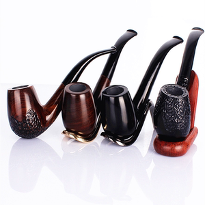 云南烟具进口烟斗石楠木烟袋弯式过滤烟斗老式烟嘴新手实木烟斗