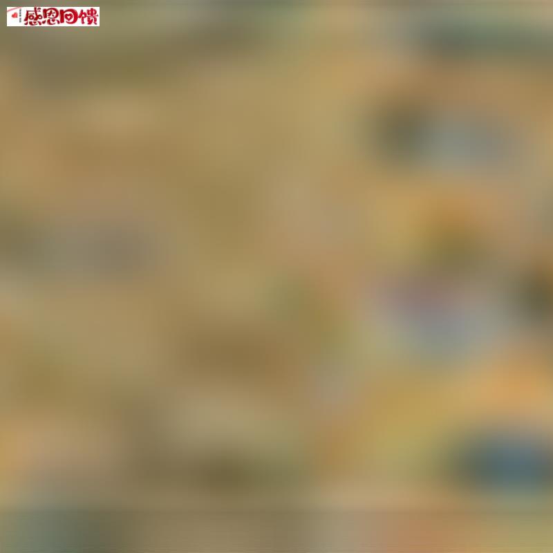 丝绸之路国画青绿山水长L卷真迹原大复制画仿古画艺术微喷装饰