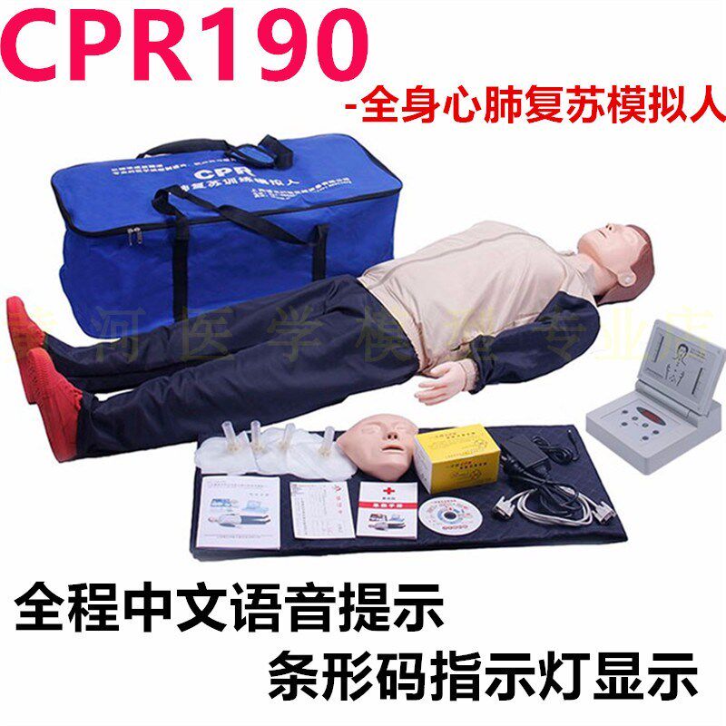 心肺复苏模拟人人工呼吸训r练模型急救医学练习橡皮人体假人CPR19