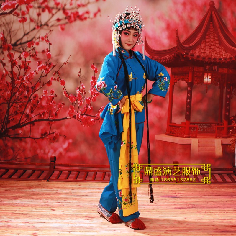 包邮丫鬟服装 花旦戏r曲服装京剧戏剧丫鬟衣小旦衣袄裙裤小衣包