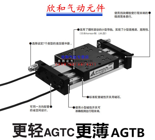 KOGANEI精密滑台AGTB/AGTC10X15/30/45/60/75/90/105/120