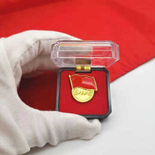 礼盒强磁党徽胸针标准型党徽党章磁铁蝴蝶扣胸章党旗收纳盒