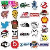 101张潮牌LOGO商标图案贴纸电脑手机壳笔记本行李箱防水手账贴画