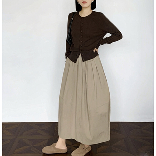 胖MM浪漫立体设计感大码女装显瘦气球中长半身裙花苞裙伞裙26春季