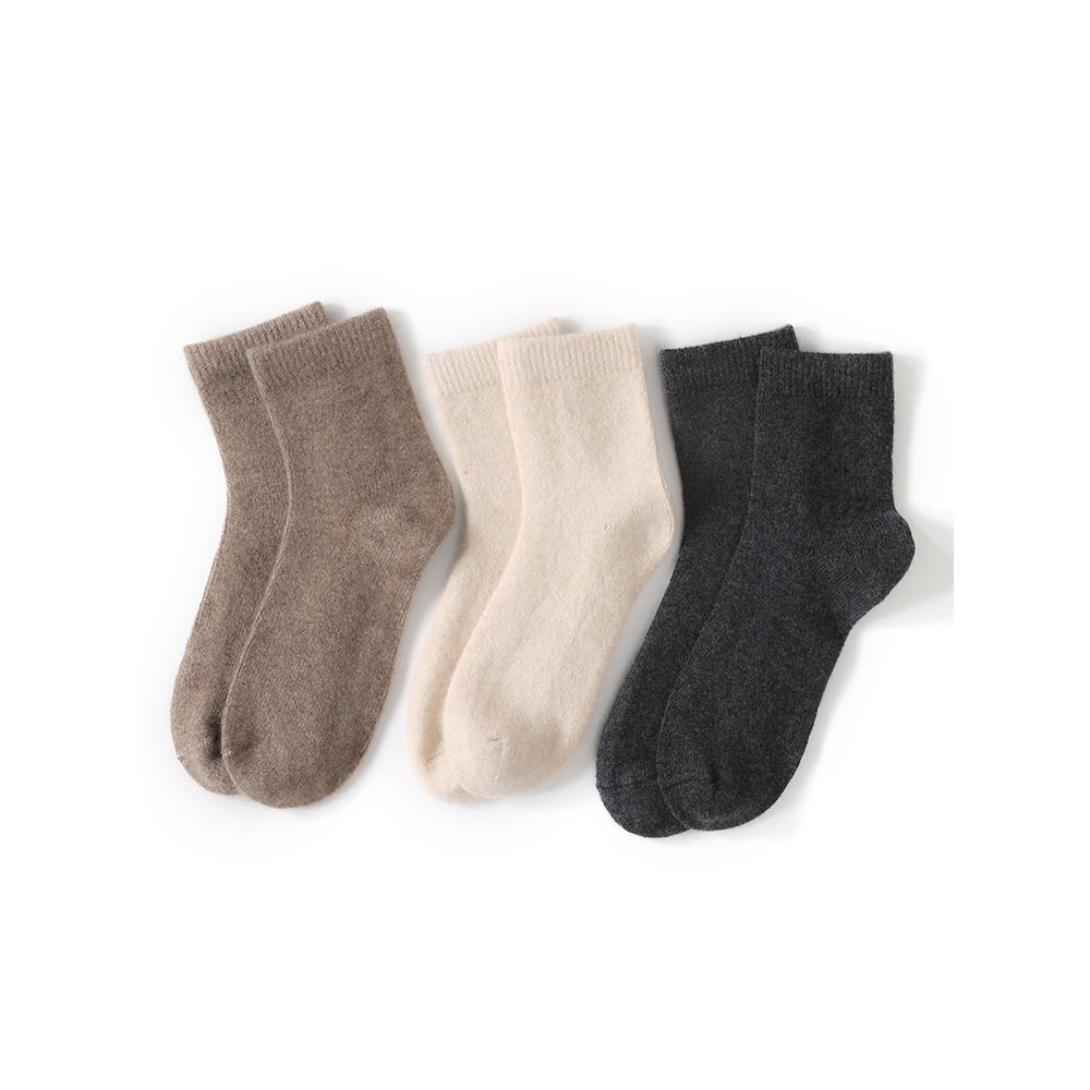 纯山羊绒加厚中筒袜男女