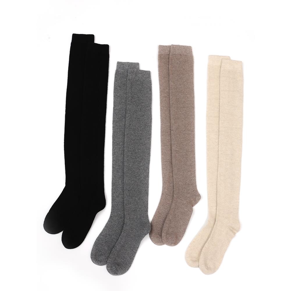 羊绒过膝长筒袜子女配搭裙子高筒袜配搭长靴子长袜月子护腿袜