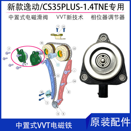 适配长安新款逸动cs35plus蓝鲸NE系列1.4T相位器VVT中置式电磁铁1