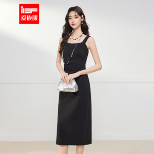 显瘦吊带中裙 IEF 爱依服连衣裙2025夏季 新款 性感小女人气质修身