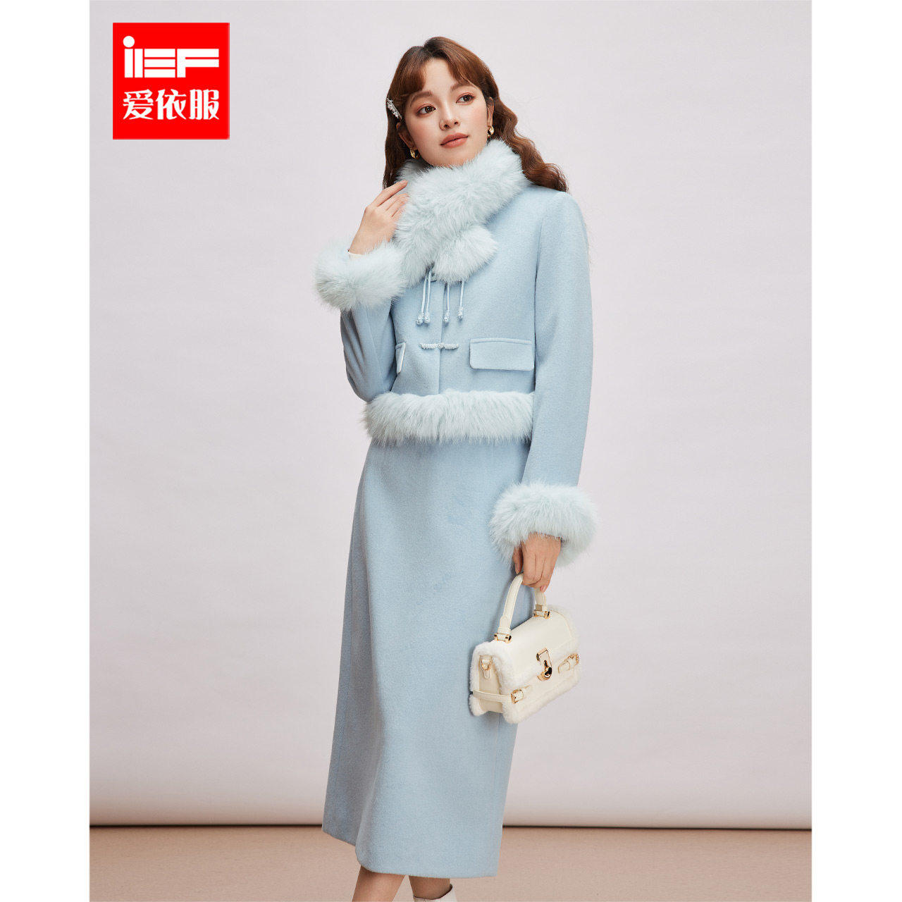 IEF/爱依服时尚要在2025冬季新款法式名媛淑女气质高级感上下套裙