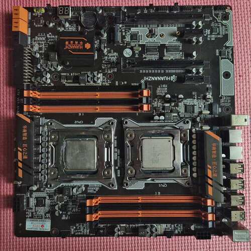 议价华南X79双路主板，E5-2660CPU，功能测试正常，无档（维修）