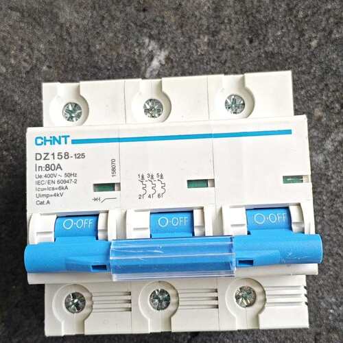 议价全新拆机正泰空气开关DZ158-125 80A 3P断路器，