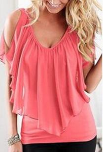 Solid Short Top Bat 纯色短袖 Panel 蝙蝠袖 上衣 Sleeve