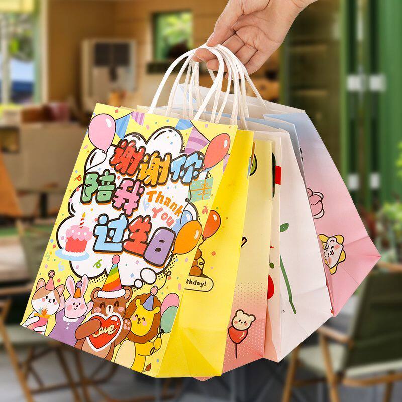 儿童礼品袋幼儿园小朋友生日伴手礼手提礼物包装礼盒回礼包装盒子