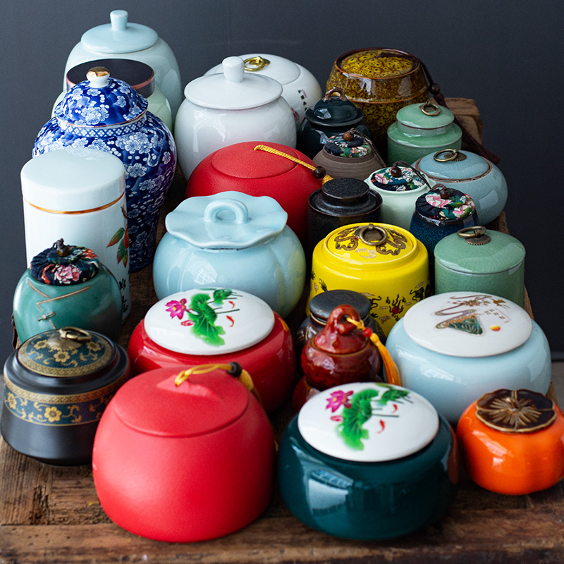 陶瓷德化茶叶罐密封罐存茶罐