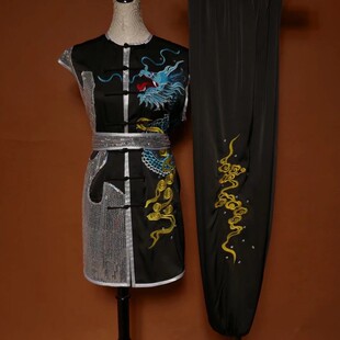 迎春武术服长拳南拳服男绣龙青少年儿童比赛服剑术套路表演服彩服