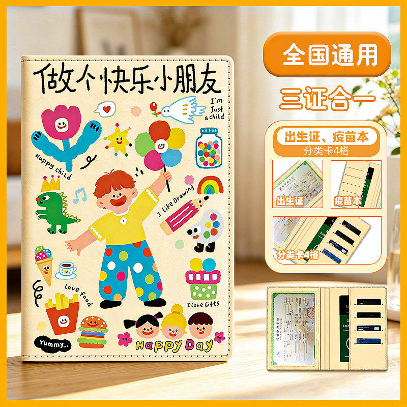 磨砂内膜三合一出生证疫苗本套
