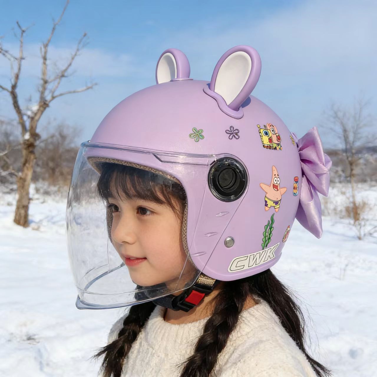 新国标3C儿童秋冬保暖头盔