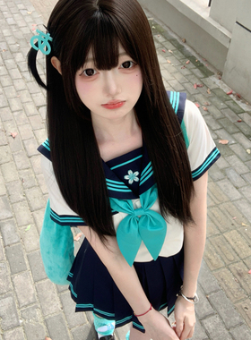 【梨花】原创jk制服水手服正版日系学院风春夏学生中间服甜美套装