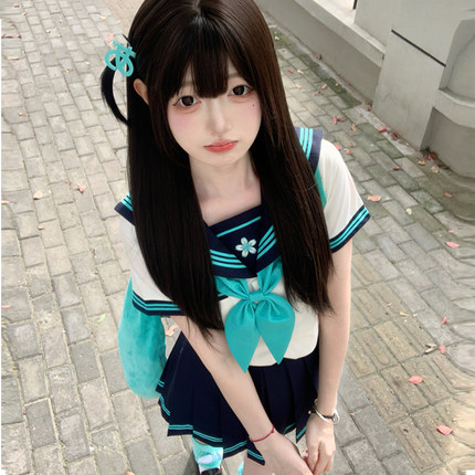 【梨花】原创jk制服水手服正版日系学院风春夏学生中间服甜美套装