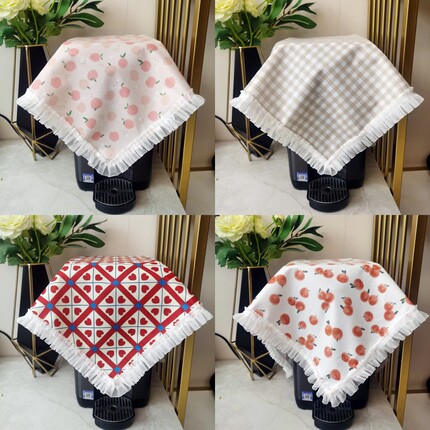 空气炸锅电饭煲水壶迷你茶盘茶具防尘盖布防水透气蕾丝桌布方盖巾