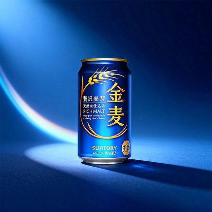 日本三得利金麦四季限定350ml罐晚酌金麦啤酒蓝罐日本原装进口