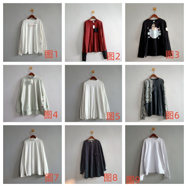 外贸春秋新款女装 日韩休闲多色多款套头宽松长袖体恤 女生T恤A93