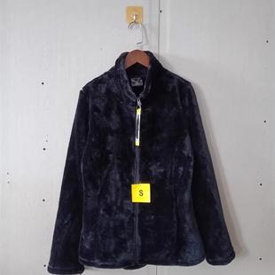 外贸新品秋冬女装 欧美休闲时尚双面绒保暖立领拉链修身 女生外套